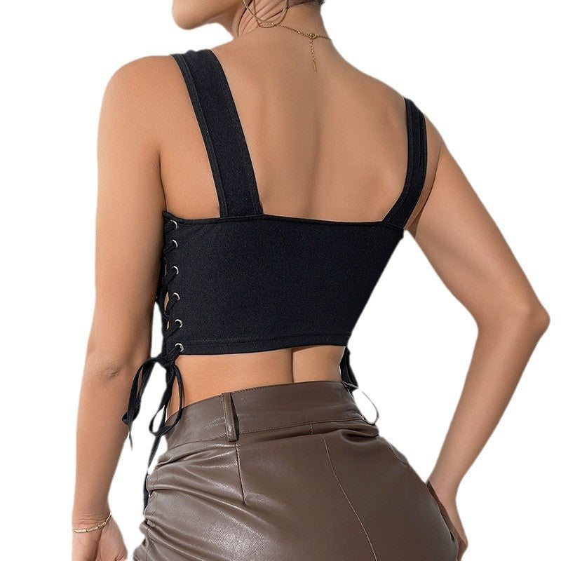Dame Korts corset-top med side snøredetaljer Stilla