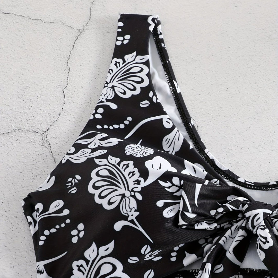 Dame triangel-bikini med legesygt knude-detalje Skovae
