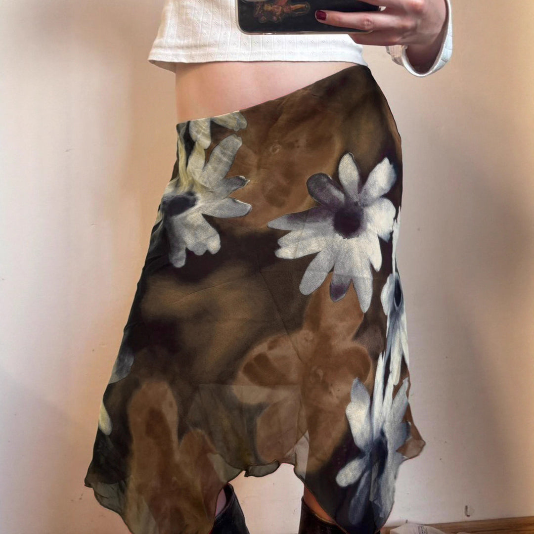 Dame lette sommershorts med blomstermønster og bred pasform Skovae