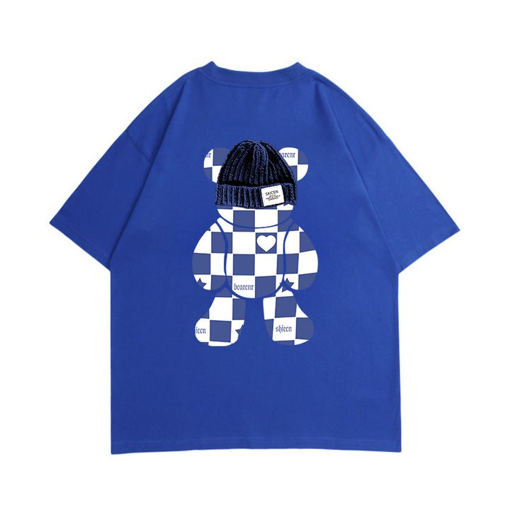Dame T-shirt med legende bjørnemotiv og moderne grafikdesign Stilla