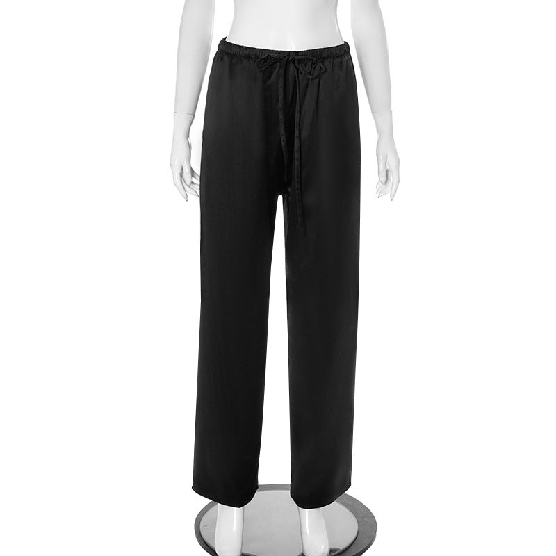 Femme Let Satin-Bred-Bukser Stilla