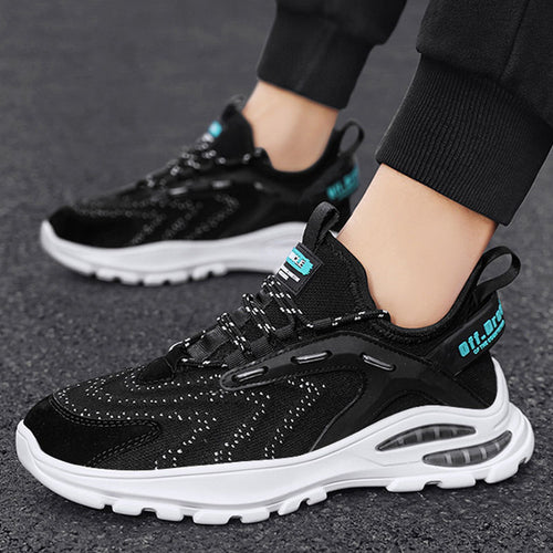 Herrer Hødfunktionelle Sneakers med åndbare Mesh-indsatser og innovativ dæmpningsteknologi Stilla