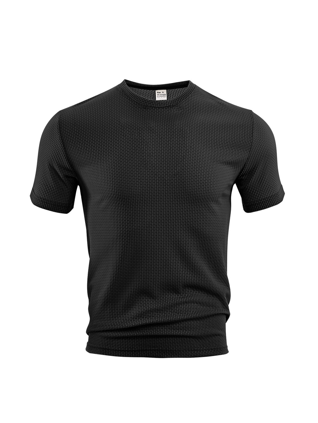 Herren med vaffelstruktur T-shirt med rund halsudskæring og tætsiddende pasform Skovae