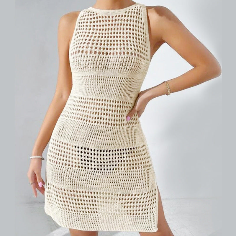 Femme Strik Spids Cover-Up Kjole Stilla