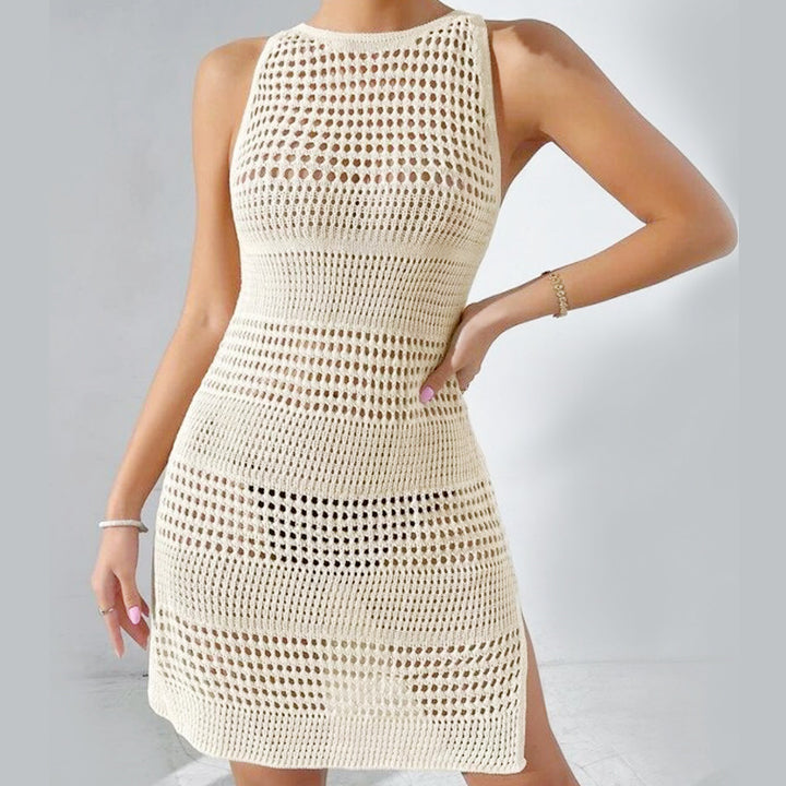 Femme Strik Spids Cover-Up Kjole Stilla