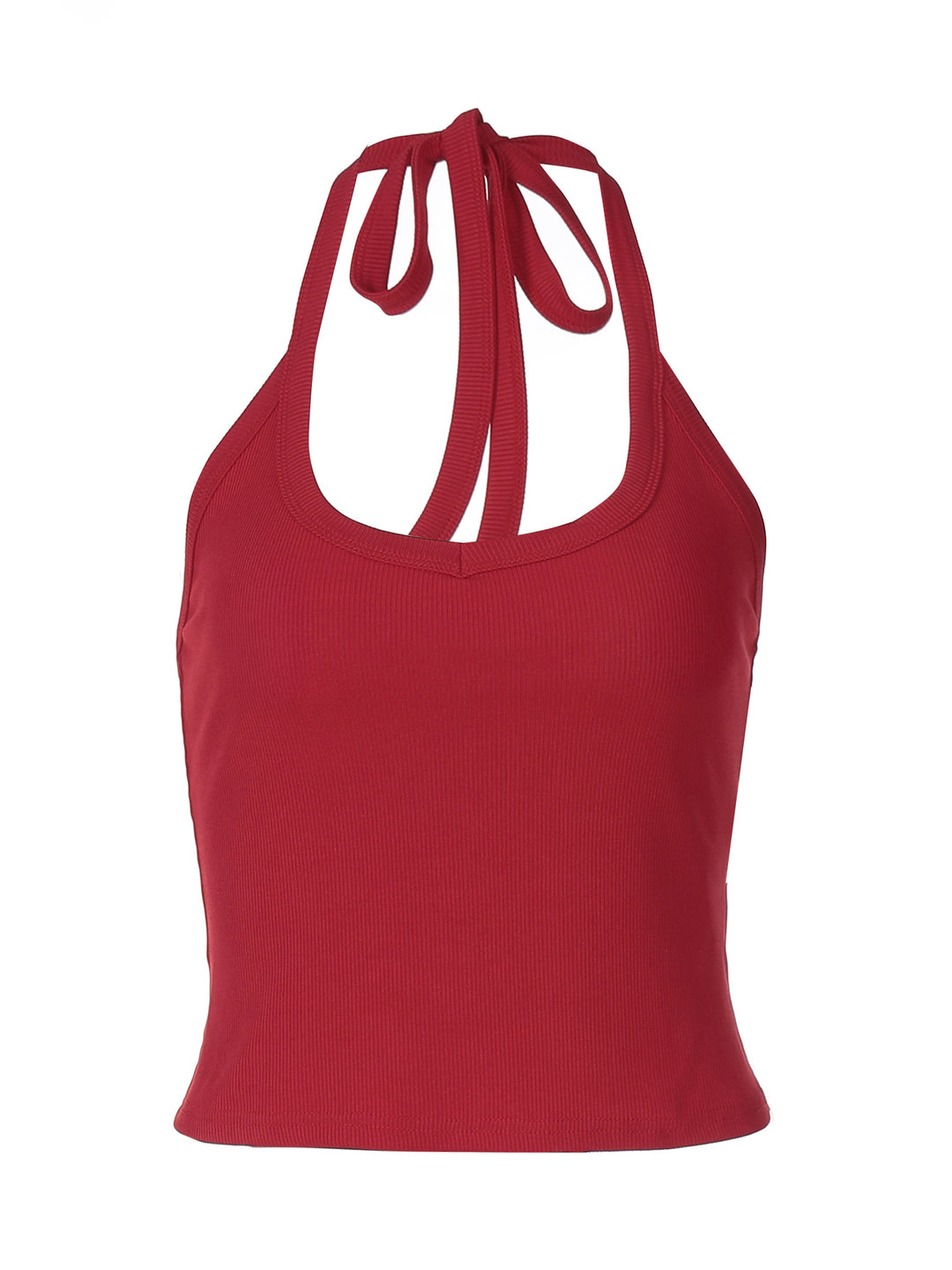 Dame Sporty spaghetti-top i elastisk materiale med dyb V-udskæring Stilla