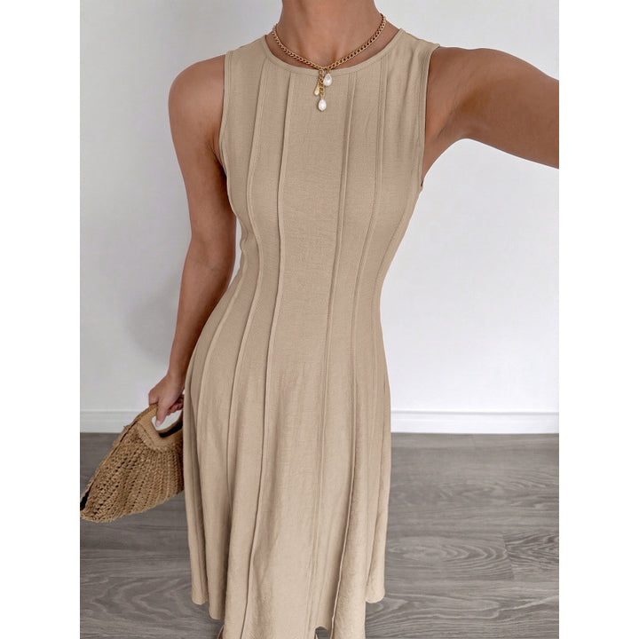 Damen Langarm Maxikleid mit eleganten Streifen und schmeichelndem Schnitt Skovae