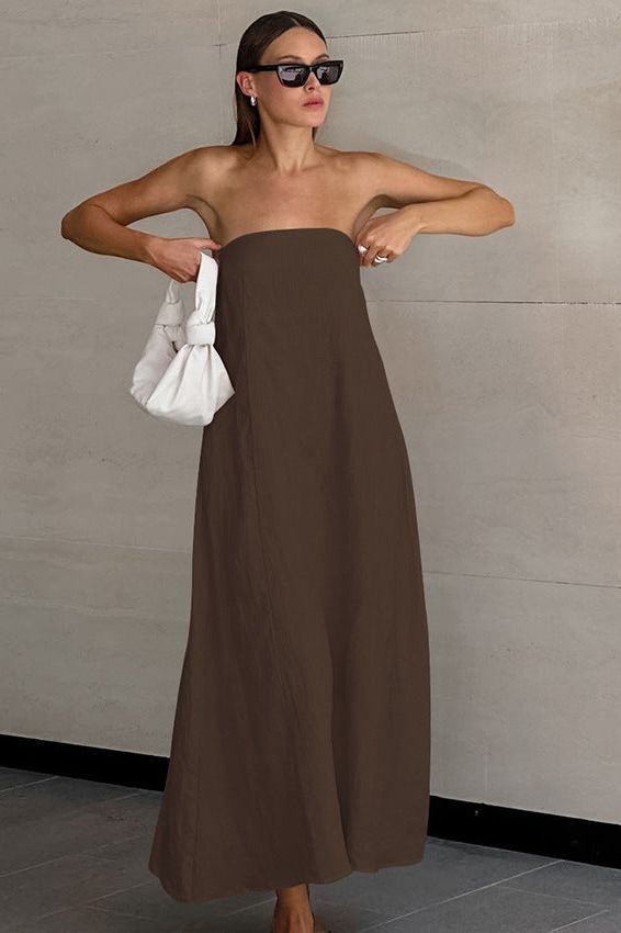 Stilla | Slim Tube Top Lang Kjole