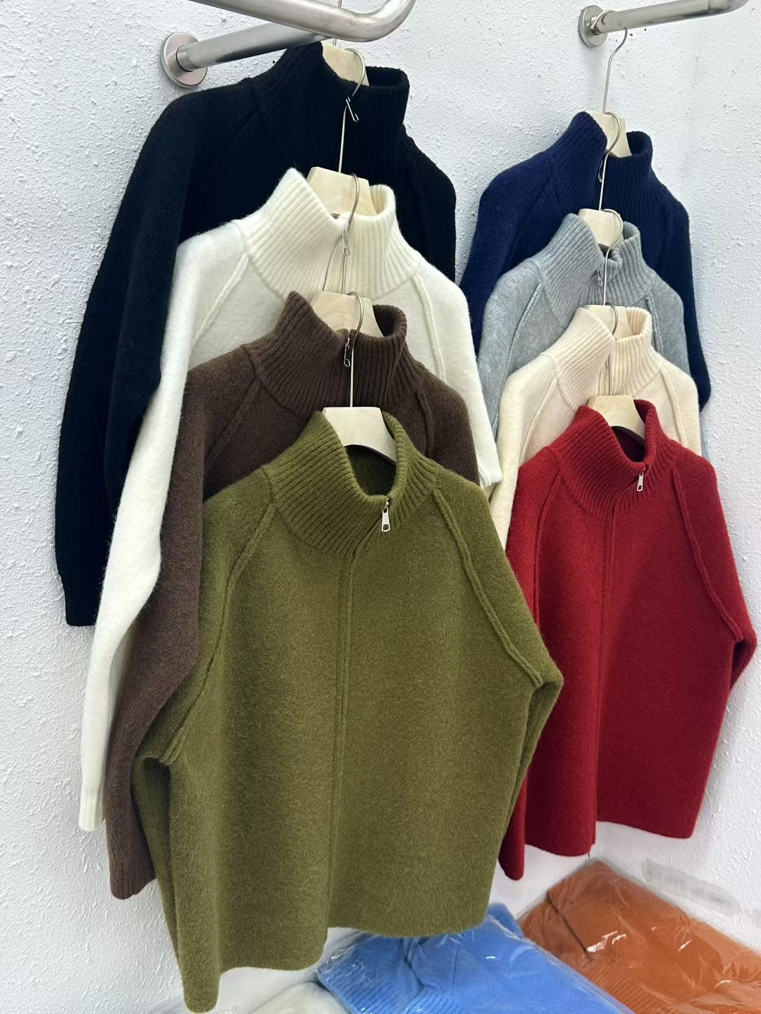Kvinders Stand Krave Cardigan med Lynlås Stilla
