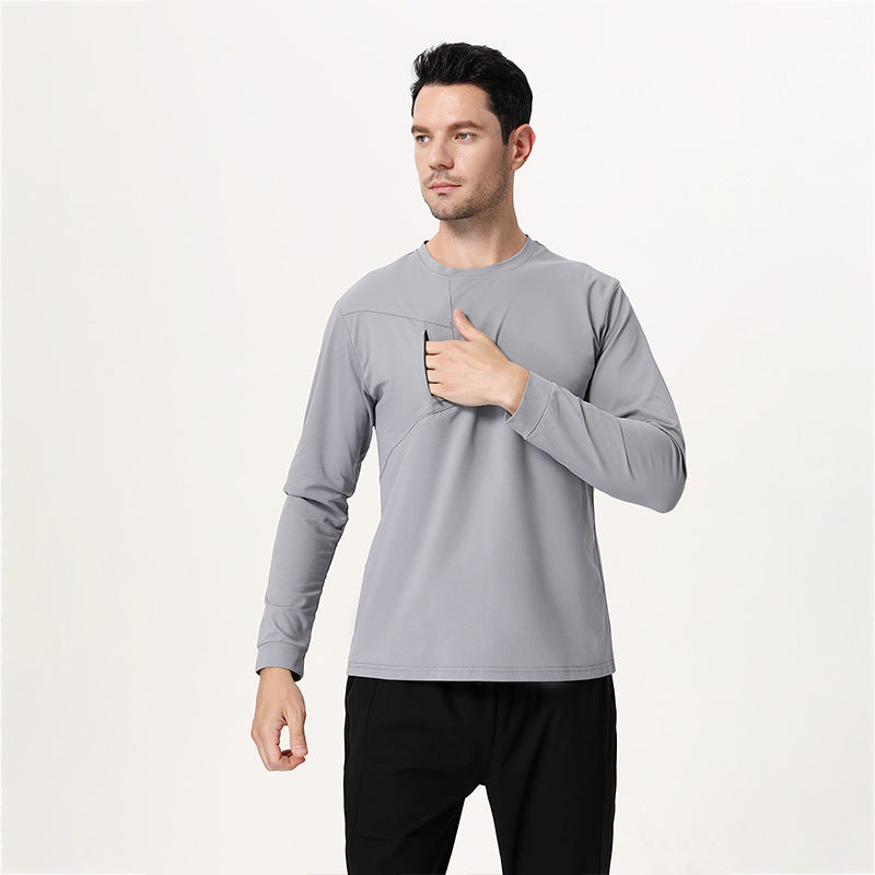 Herre Funktionelt Langærmet T-shirt med Sidelomme Stilla