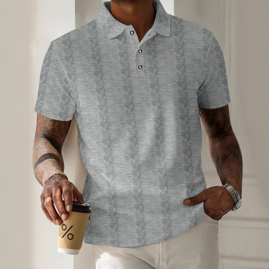 Herre kortærmet poloshirt med struktureret design Stilla