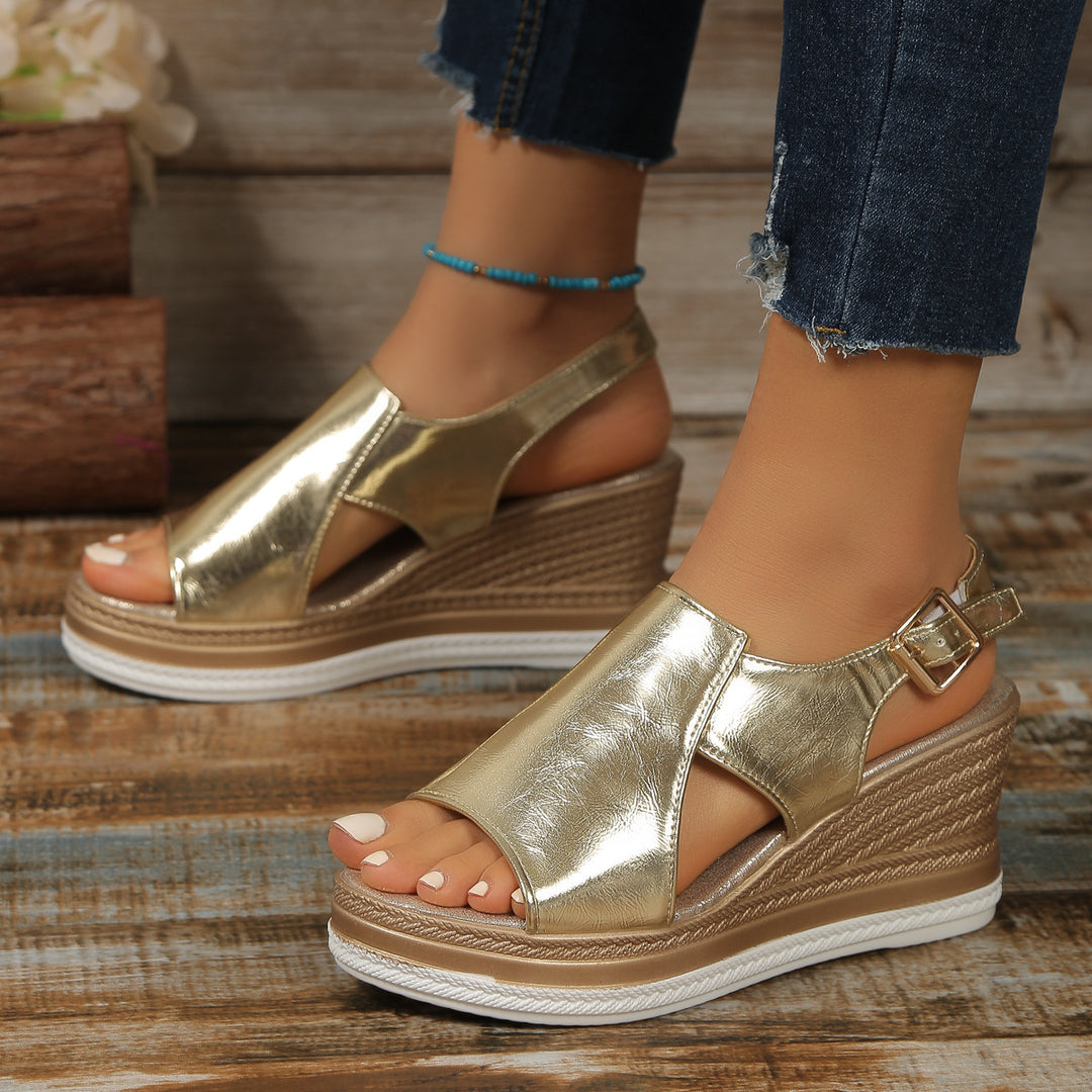 Dame Wedge-sandaler med elegant rem-design og komfortabelt fodseng Stilla