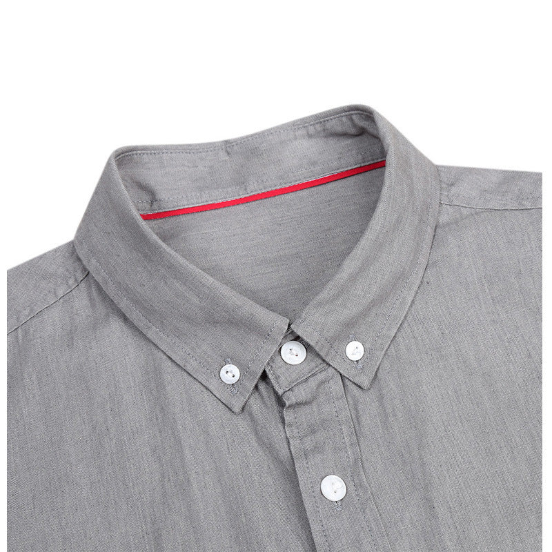 Herrer Denim Langærmet skjorte med moderne snit og brystlomme Stilla