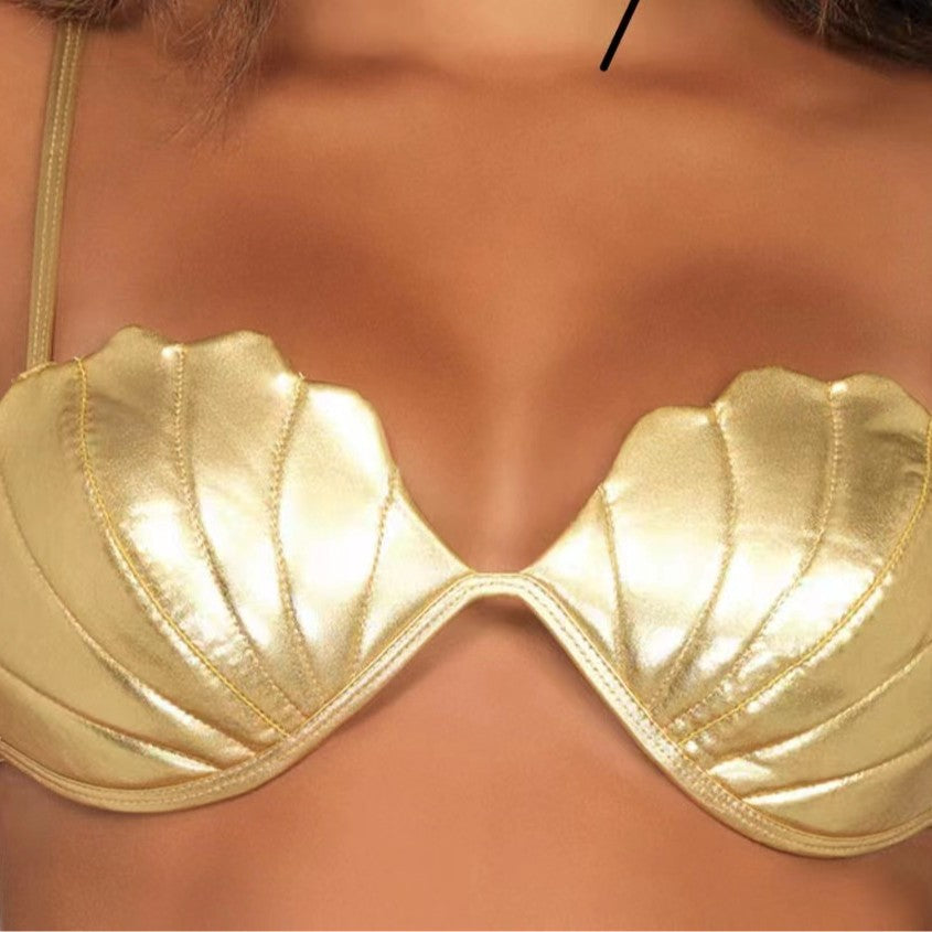Dame Bikini Overdel med muslingedesign Skovae