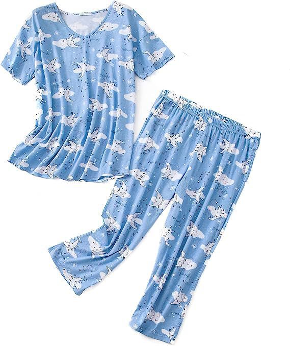 Damer Fun Grafik Pyjamas Sæt Stilla