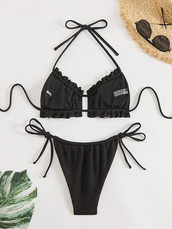 Dame Rüschendreieck-Bikini-Sæt Stilla 1750839150