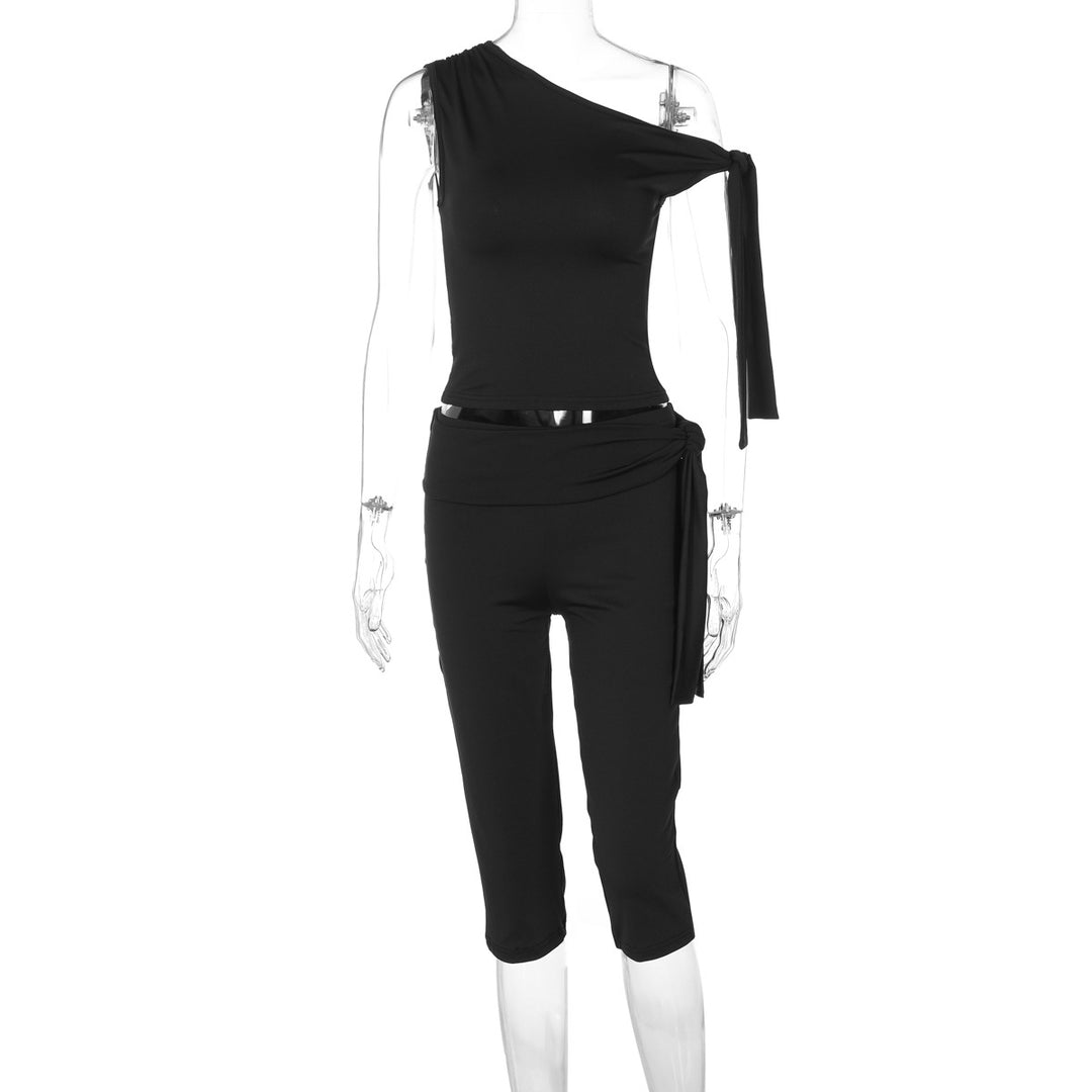 Dame Ensidig Jumpsuit med eksklusive Draperinger Skovae