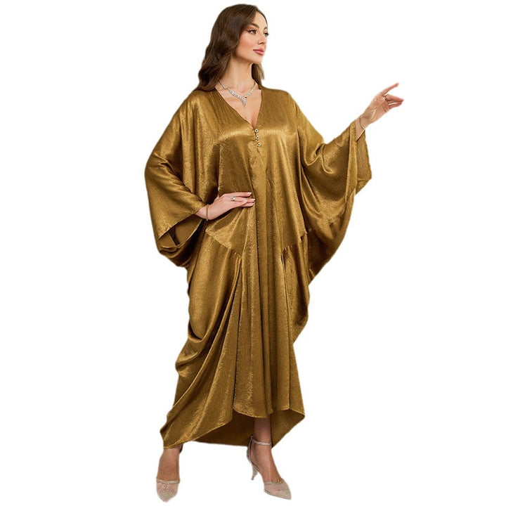 Dame Kaftan med elegant V-udskæring og flydende snit Stilla