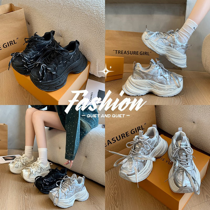 Dame Chunky Sneakers i moderne design med åndbart mesh-overflade Stilla