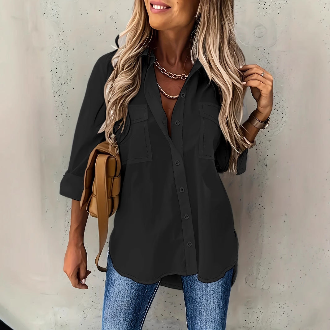 Dame mode overshirt med lommer Stilla