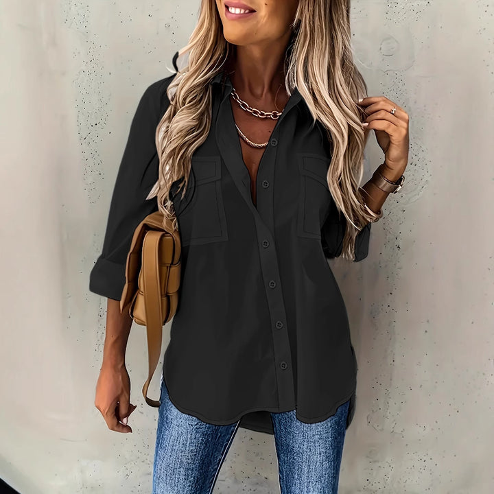 Dame mode overshirt med lommer Stilla
