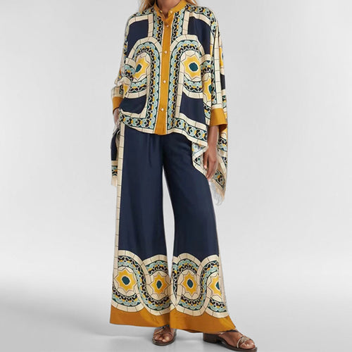 Kvindernes blomster-kaftan top med knapdetalje Stilla