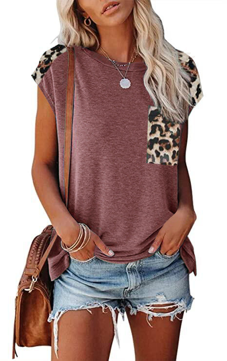 Dame Off-Shoulder T-Shirt med moderigtigt leopardmønster Stilla