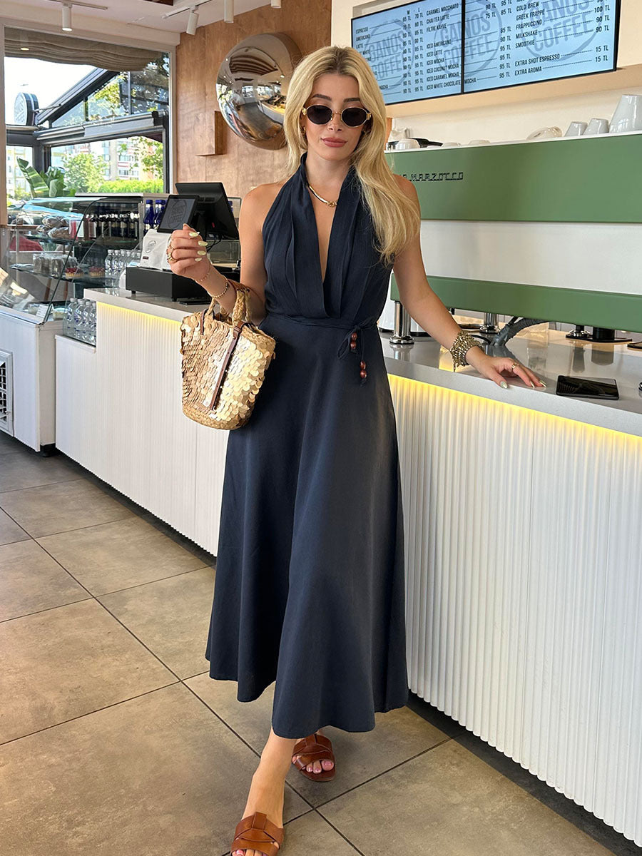 Dame Flydende Strapless Maxi-Kjole Stilla