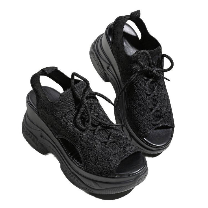 Dame Sporty Plateau Sandaler med åndbart overmateriale Stilla