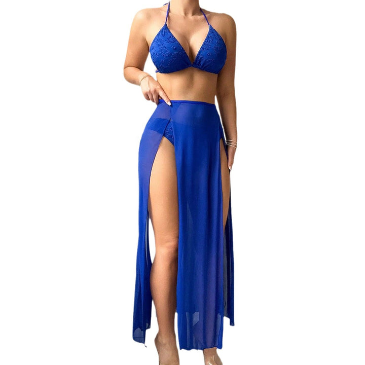 Dame sexy Bikini-sæt med transparent Maxi-nederdel Skovae
