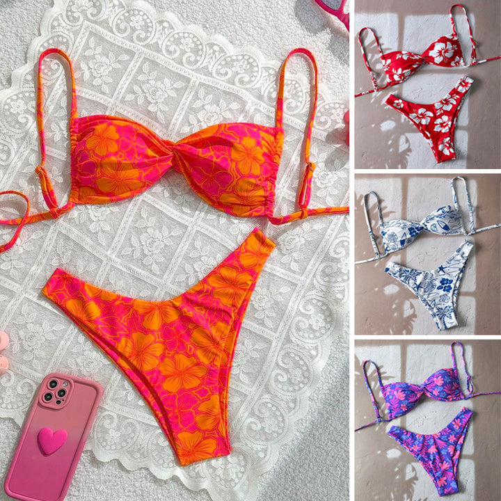 Dame Floral Bikini-Sæt Skovae