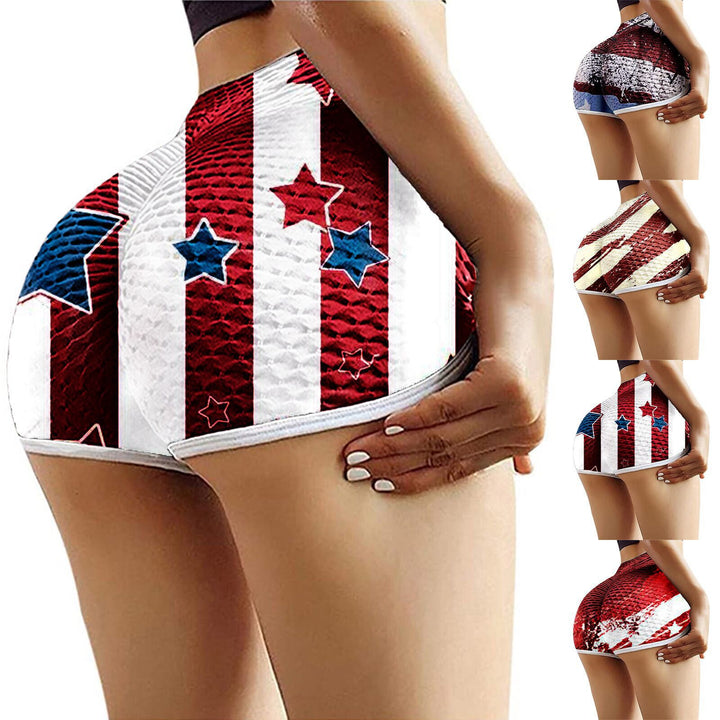 Dame Patriotiske Højtaljede Shorts Stilla