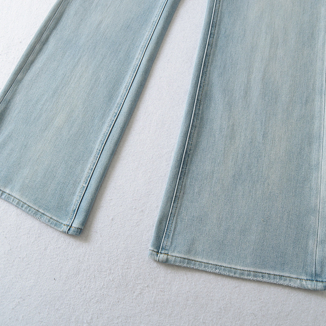 Dame Flared Jeans i vintage-stil med høj talje og bred ben Stilla