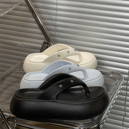 Dame Komfortable Mode Sandaler med elegant Stjerne Smykke Stilla