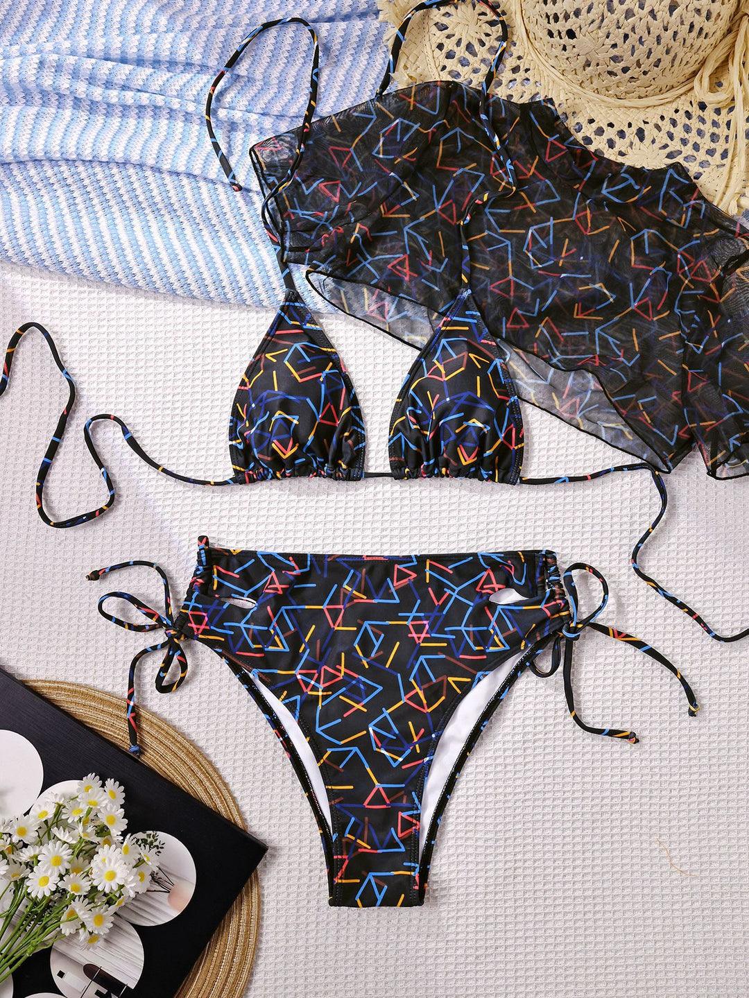 Damer Triangel-Bikini med gennemsigtig overdel Skovae