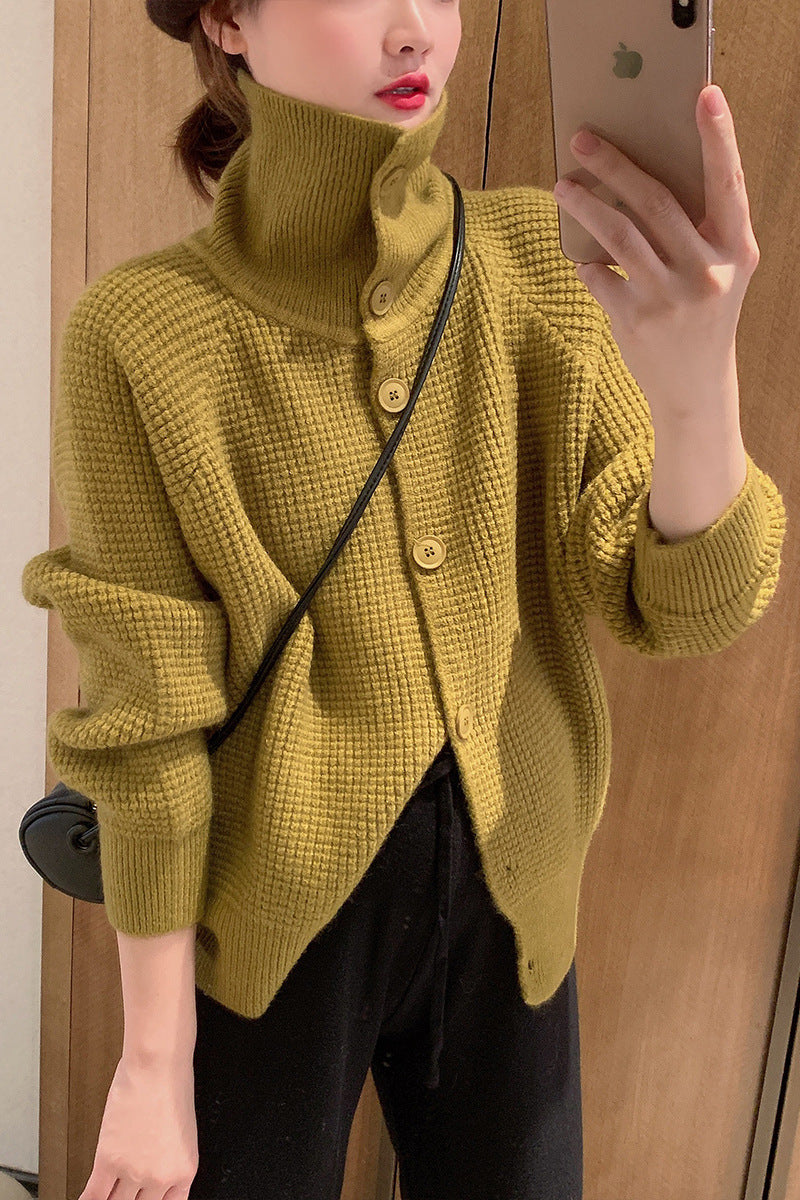 Femme Struktureret Højhals-Cardigan Stilla