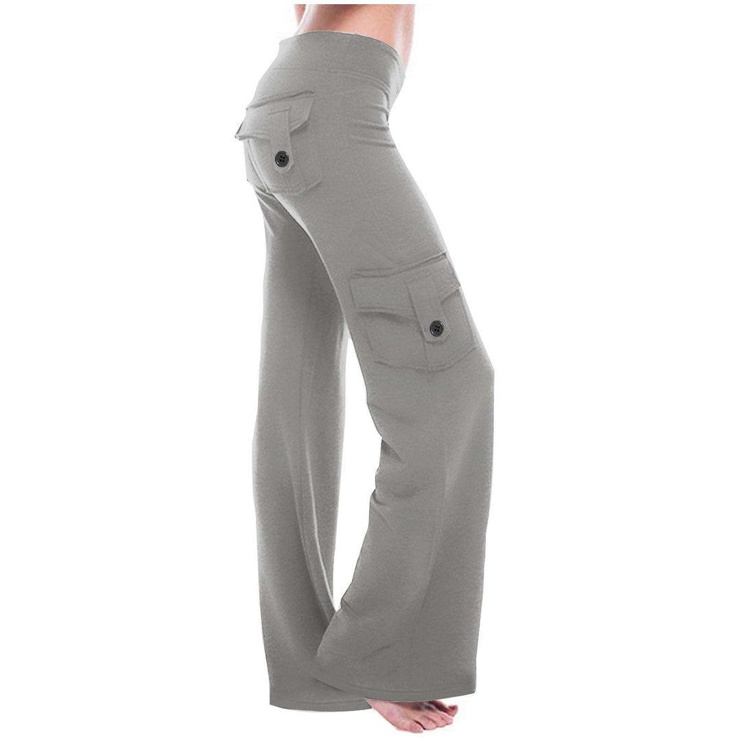 Dame casual cargo-bukser med elastisk talje og praktiske lommer Stilla
