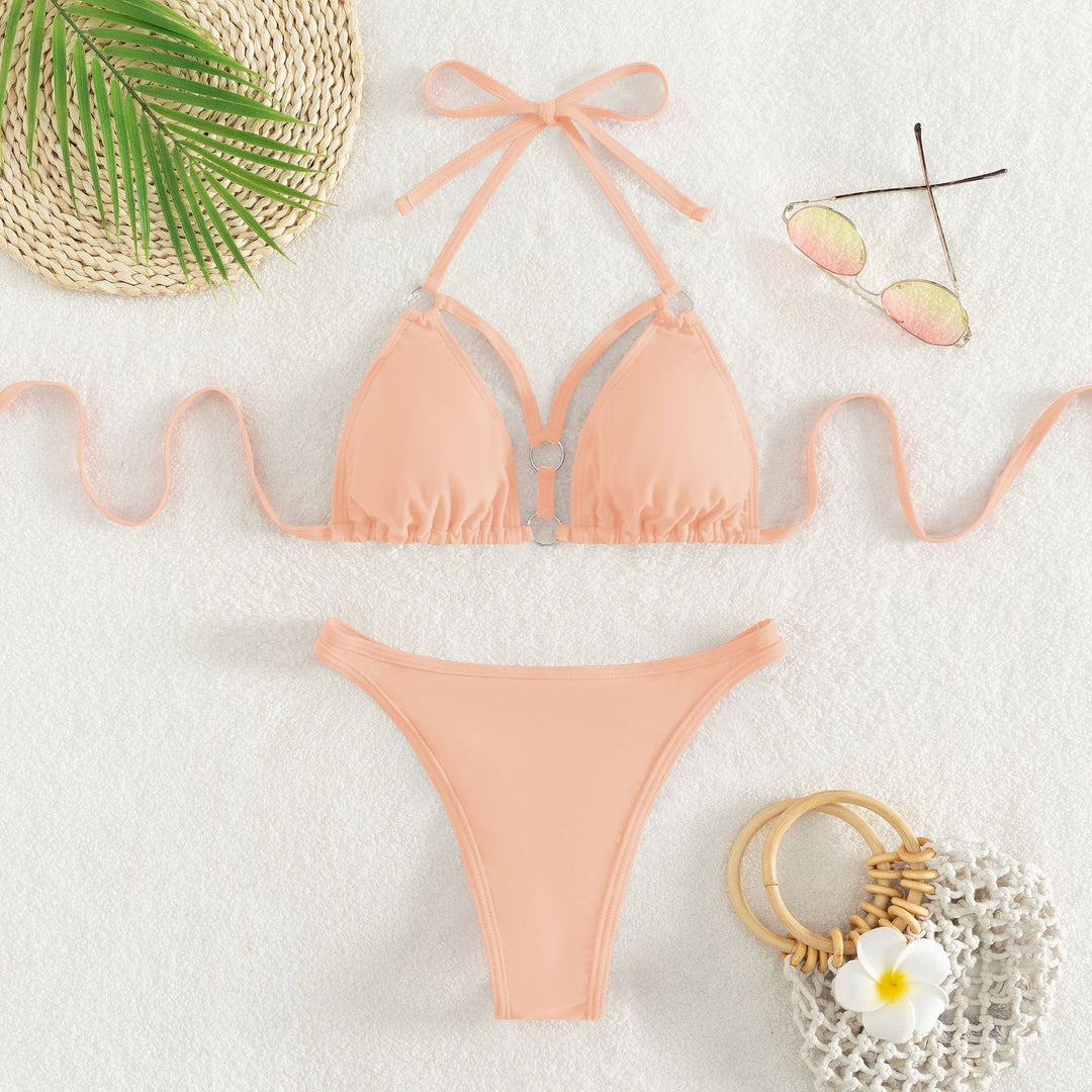 Dame Triangel-Bikini-Sæt med mode snit og elegante accenter Stilla