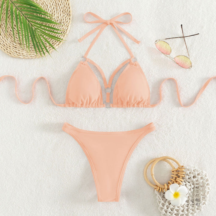 Dame Triangel-Bikini-Sæt med mode snit og elegante accenter Stilla