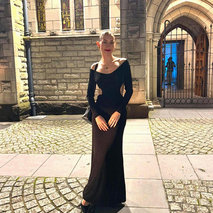 Dame Elegant Cut-Out Maxi Kjole Stilla