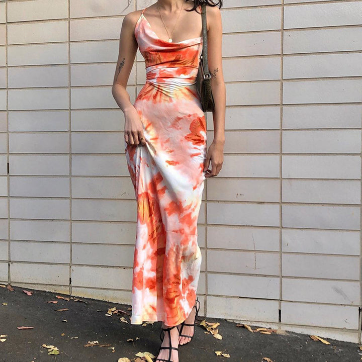 Dame justerbar spaghettibånd Bodycon kjole Stilla