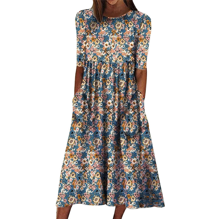 Dame Flydende Floral Midikjole Stilla