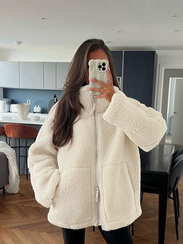 Kvinders Oversized Fleece Jakke Stilla
