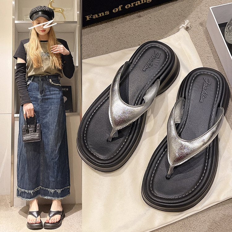 Dame Gelehrte Tåsplit Sandaler med ergonomisk Sål og skridsikker Bund Stilla