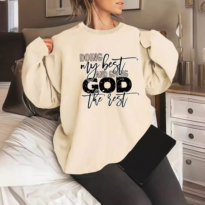 Kvinders sweater med personliggjort motiv Stilla
