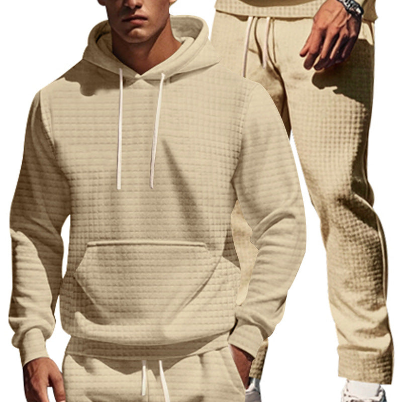 Herrer hverdags-hoodie og joggingbuksesæt lavet af åndbart struktureret materiale Stilla