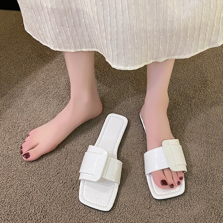Damer Åbne Clogs med moderne Krokodille-design og komfortabelt Sål Stilla