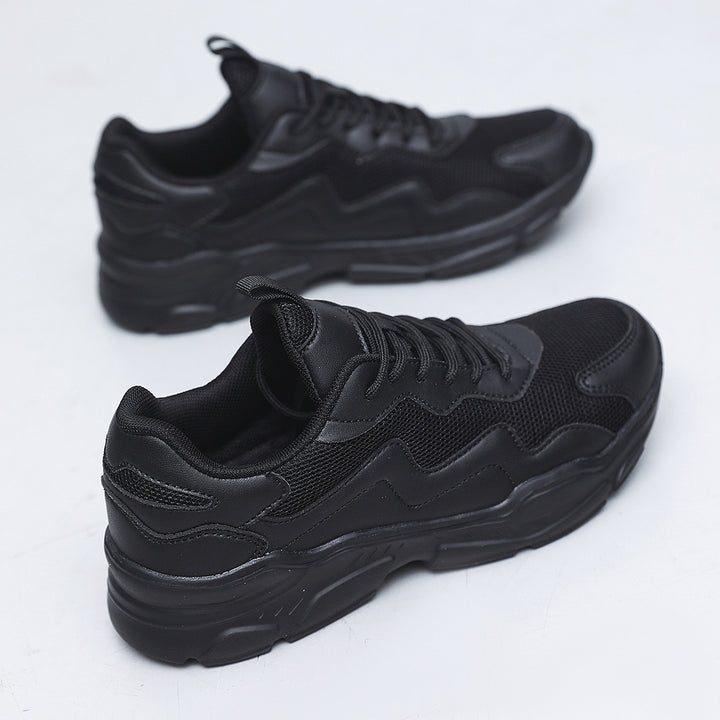 Unisex nan Plateau-sneaker med åndbart mesh-obermateriale, polstret hælkappe og profileret gummisål Skovae