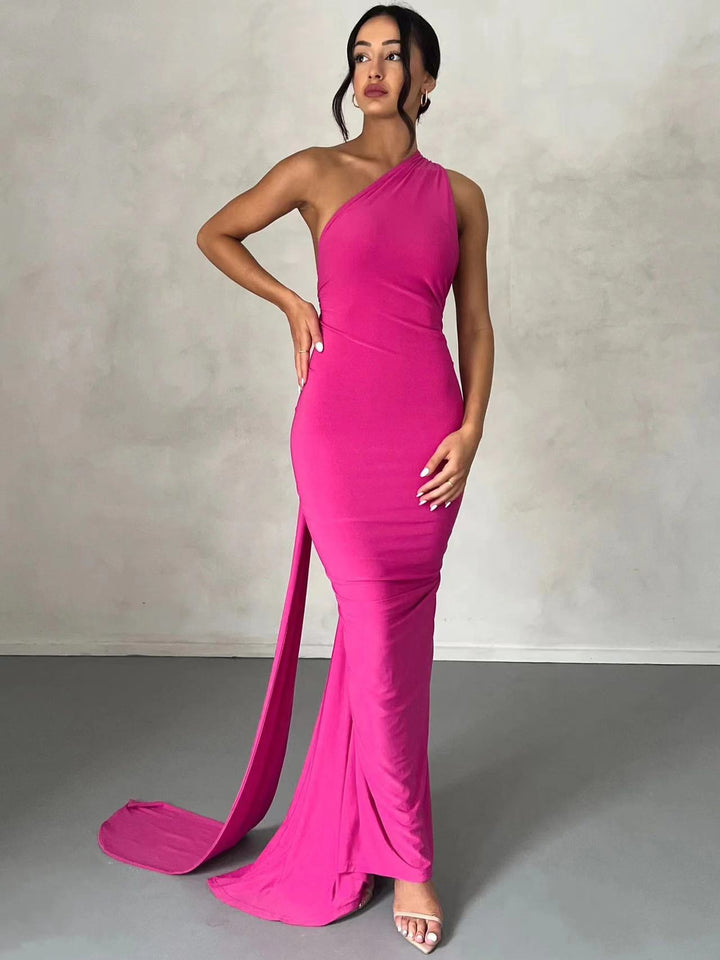 Damer Elegant Wrap Kjole med Asymmetrisk Søm og Figur-Omfavnende Snit Skovae