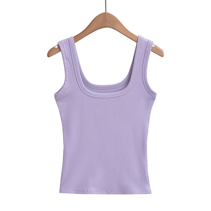 Dame hverdag tanktop med blødt materiale og moderne U-udskæring Stilla
